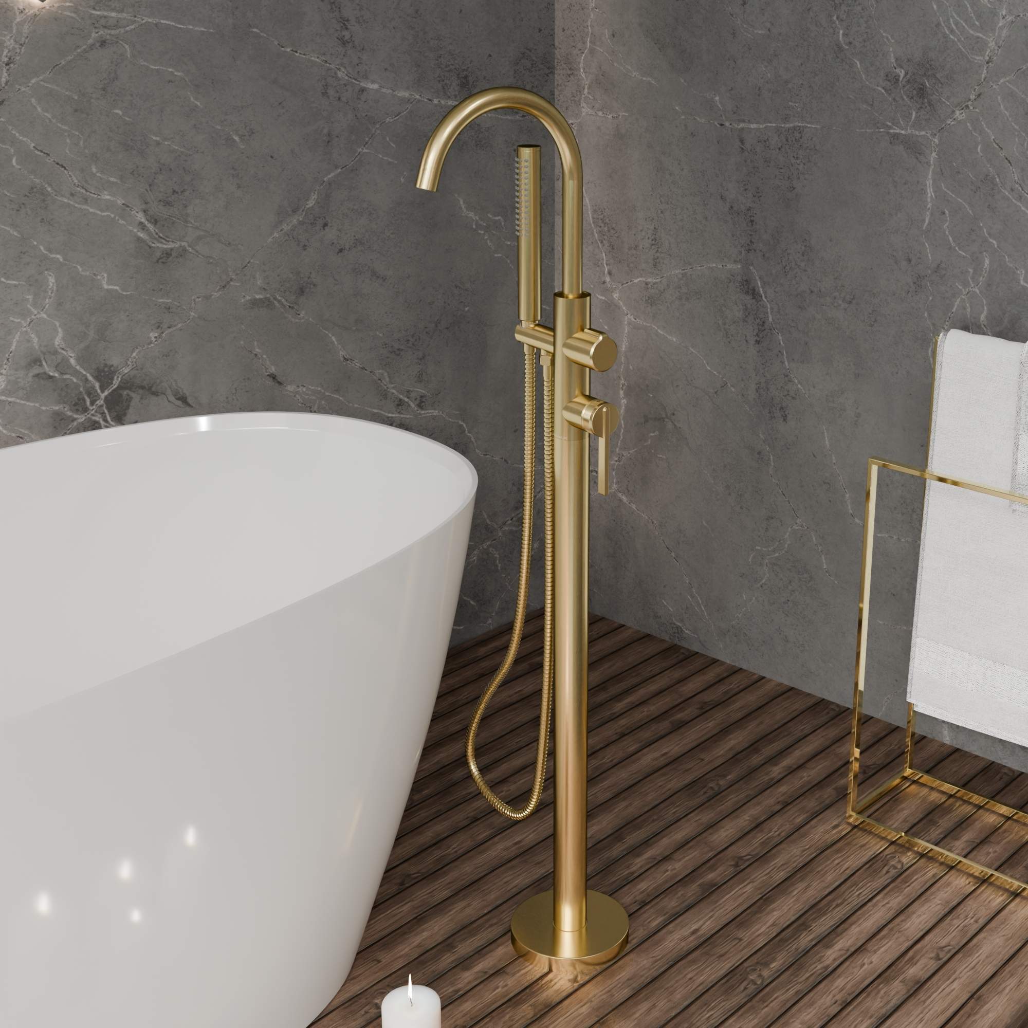 Bateria wannowa AUREVO złota